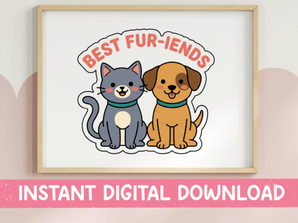 Best Fur-iends Sticker: A Perfect T-Shirt Design Graphic