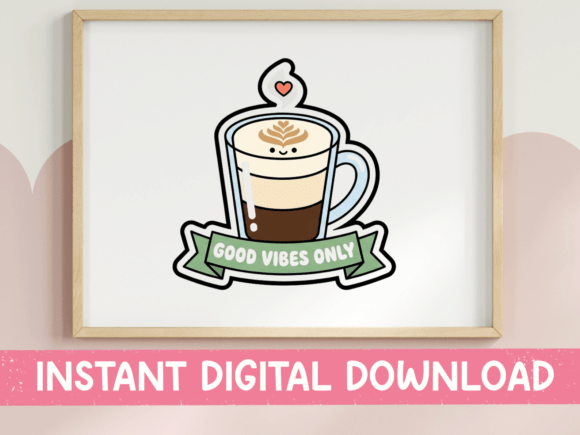 Good Vibes Only Latte Glass Sticker Graphics Review