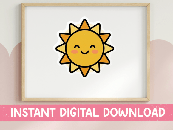 Happy Kawaii Sun: A Burst of Cheer for Embroidery
