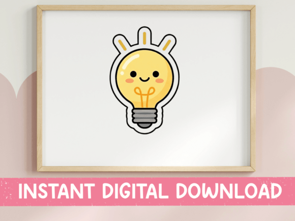 Kawaii Light Bulb: A Bright and Cute Embroidery Design
