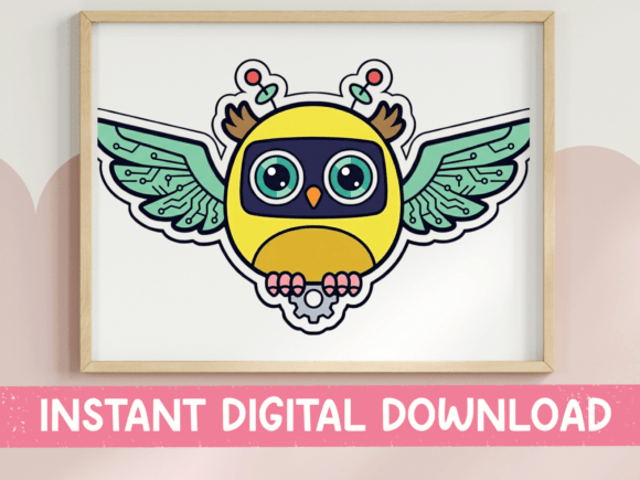 Review: Kawaii Robot Owl for T-Shirt Designs and Graphics