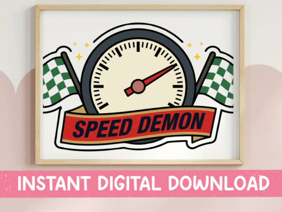 Speed Demon Speedometer Race Sticker: A Bold T-Shirt Design