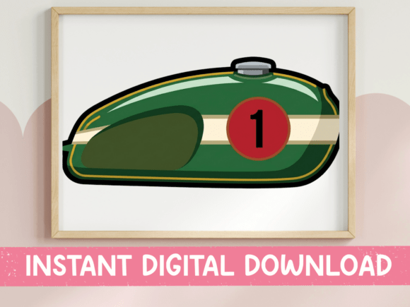 Vintage Motorcycle Gas Tank Sticker: A T-Shirt Design Gem
